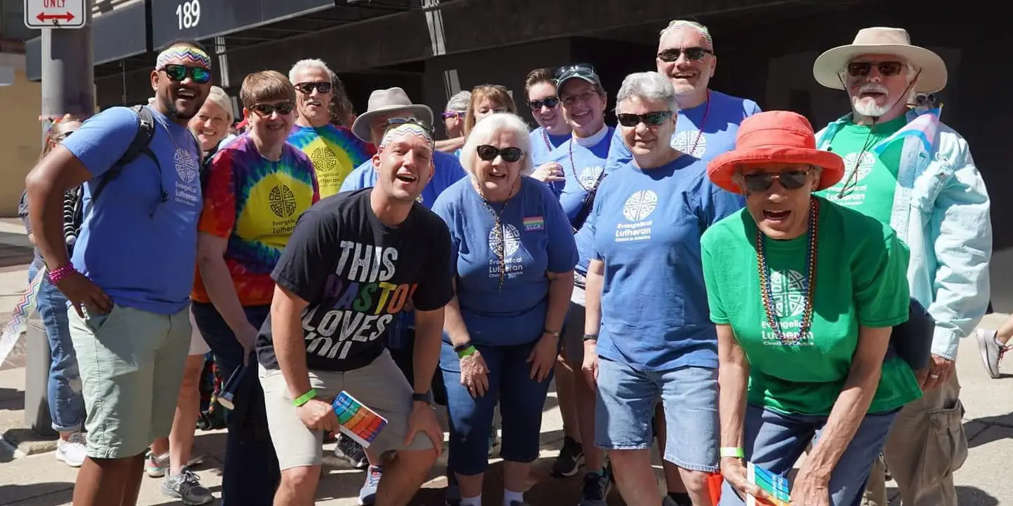 Group photo at the Columbus Pride Parade.
